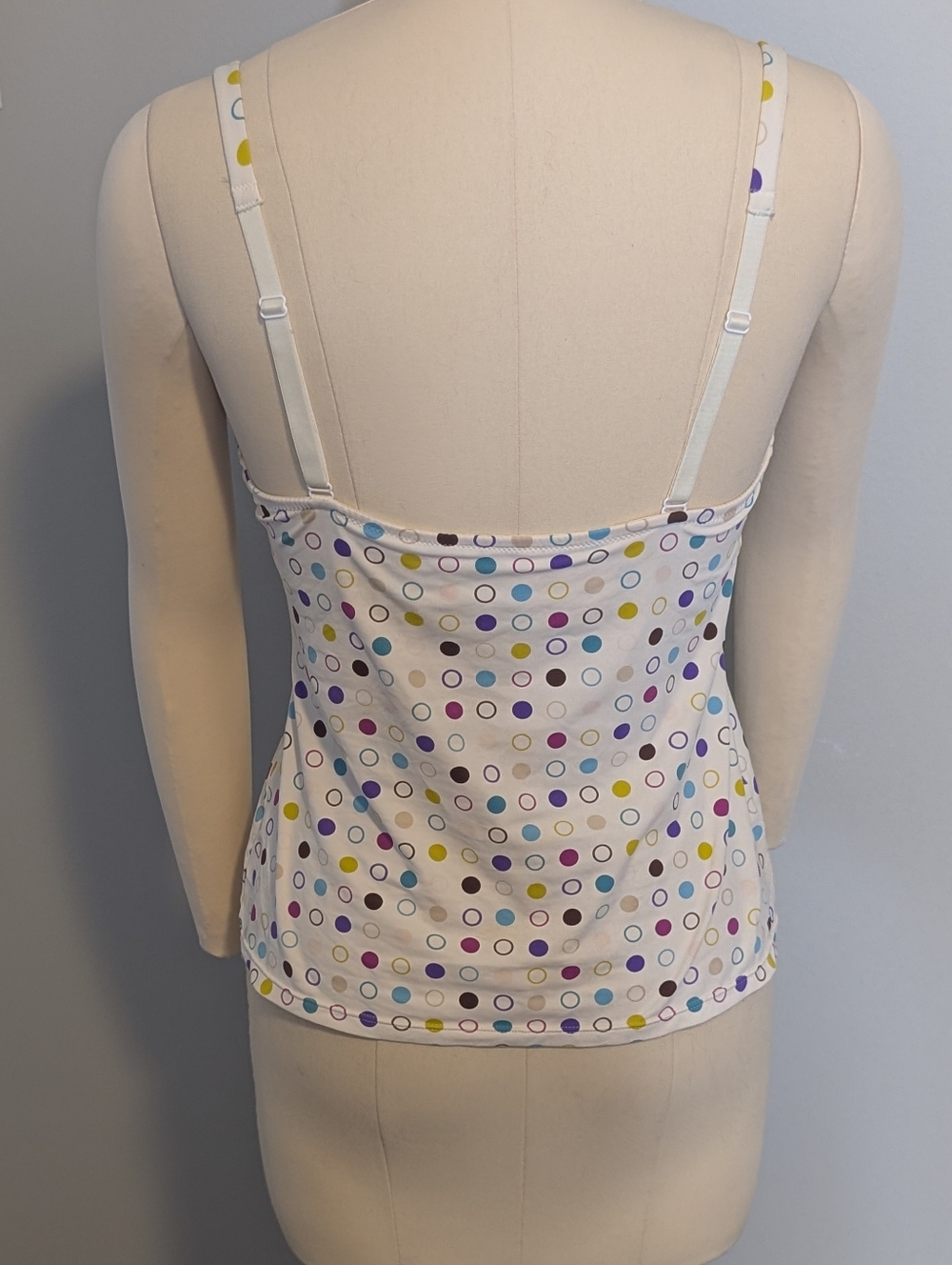Victoria's Secret White Polka Dot V-Neck Padded Camisole Size 38B - Picture 3 of 7